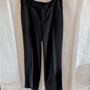 Zara Woman High Waist Wide Leg Trousers Black Size 10 Dress Pants Minimalist